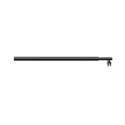 110x210cm Single Shower Glass Screen with Black Wall Channel & Round Pole