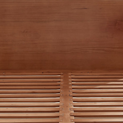 Bondi Solid Pinewood Bed Frame in Walnut- Queen