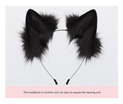 Reddish-brown Halloween Furry Fox Costume Set - Plush Mask, Ears Headband, Tail, and Paws for Cosplay