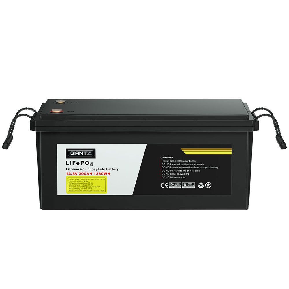 Giantz 200AH 12.8V LiFePO4 Lithium Iron Battery Rechargeable 4WD Solar Camping