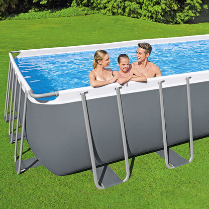 Bestway Swimming Pool Frame Above Ground Pools Rectangular Filter Pump Ladder 7M