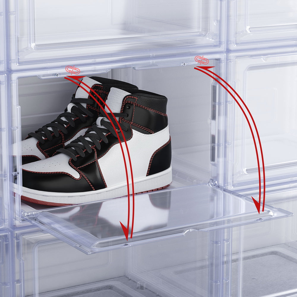 Artiss Shoe Box Rack DIY Set of 2 Stackable Magnetic Door