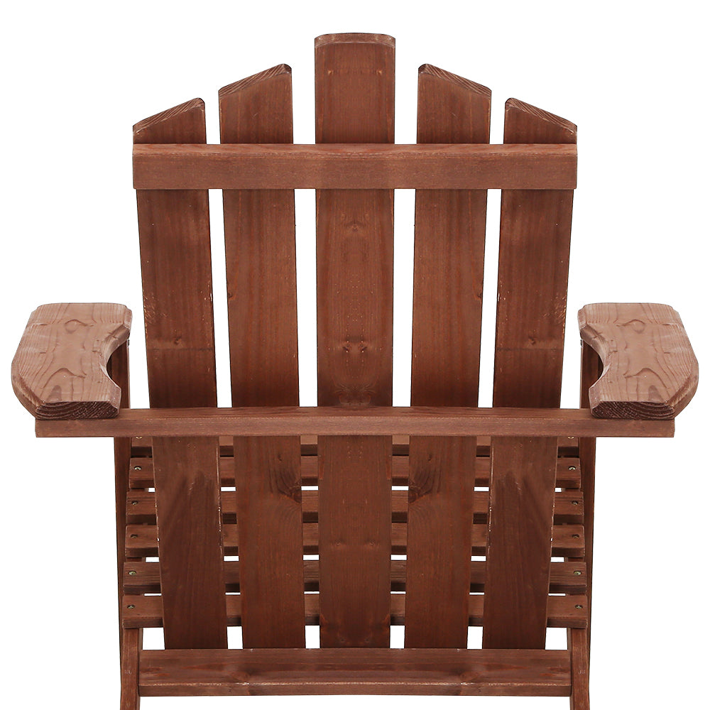 Gardeon Outdoor Sun Lounge Beach Chairs Table Setting Wooden Adirondack Patio Lounges Chair