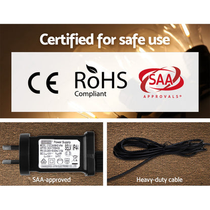 Jingle Jollys 68m LED Festoon String Lights Outdoor Christmas Wedding Party