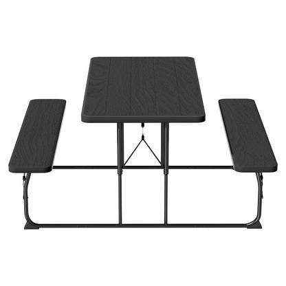 Gardeon 3 PCS Outdoor Dining Set Picnic Patio Bench Set Camp Folding Table HDPE