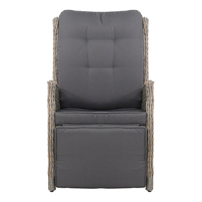 Gardeon Sun lounge Setting Recliner Chair Outdoor Furniture Patio Wicker Sofa
