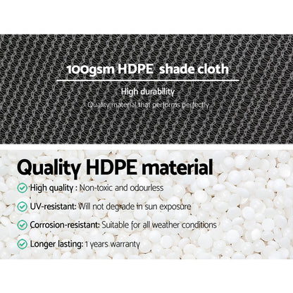 Instahut 50%UV Shade Cloth Shadecloth Sail Garden Mesh Roll Outdoor 1.83x30m