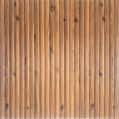 Decorative 3D Foam Wallpaper Panels Bamboo Wood 10PCS