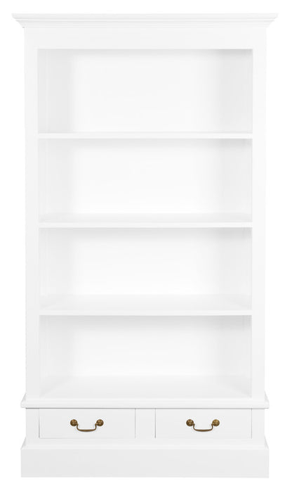 Tasmania 2 Drawer Bookcase (White)