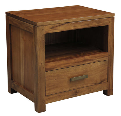 Paris 1 Drawer Lamp Table (Light Pecan)