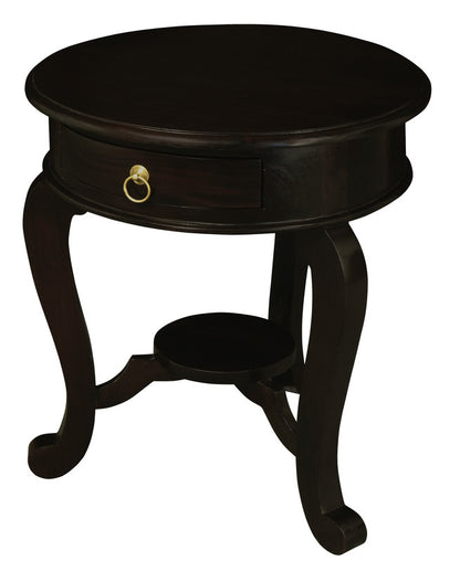 Emilia 1 Drawer Lamp Table (Chocolate)
