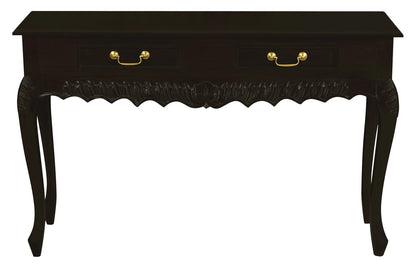 Seine 2 Drawer  Carved Sofa Table (Chocolate)