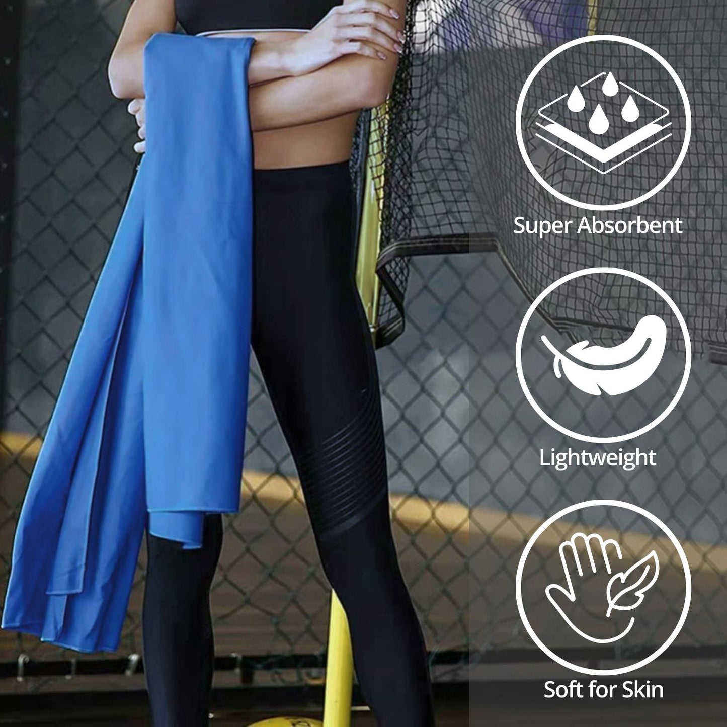 VERPEAK Quick Dry Gym Sport Towel 80*130CM (Dark Blue) VP-QDT-102-JLJD