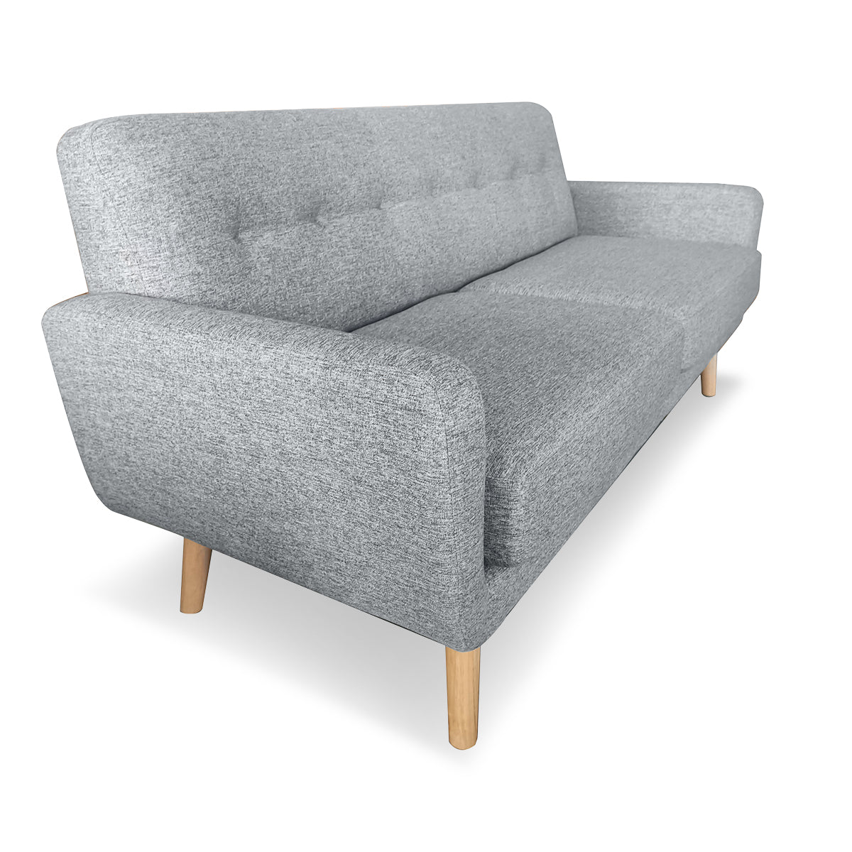 Sarantino 6-Seater Linen Fabric Sofa Set Couch Futon - Light Grey