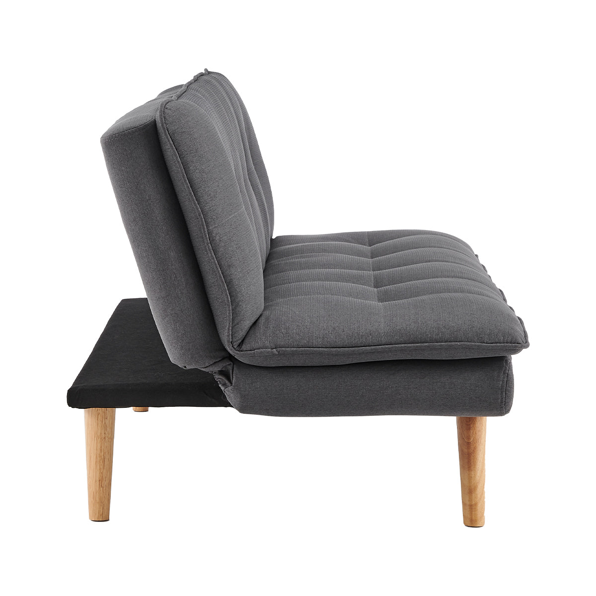 Sarantino 3 Seater Linen Fabric Sofa Bed Couch Lounge Futon - Dark Grey