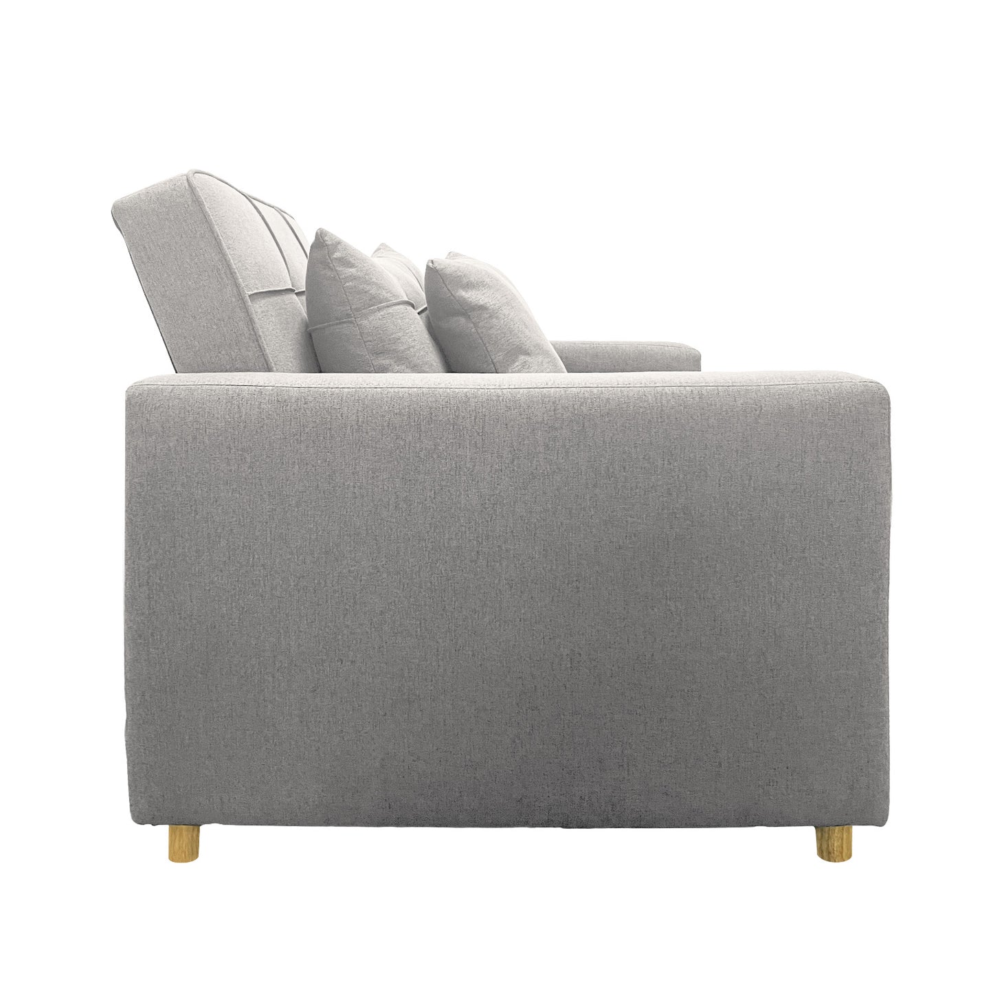 Sarantino Suri 3-in-1 Convertible Sofa Chair Bed Lounger Fabric - Light Grey