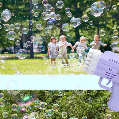 Bubblerainbow 42 Hole Angel Wing Automatic Bubble Blowing Bubble Gun Launcher Toy Purple