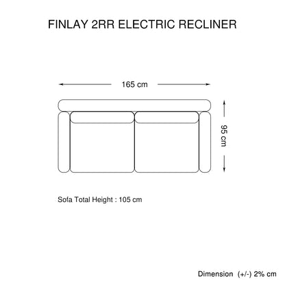 Finlay Charcoal 3R+2R+1R Finest Fabric Electric Recliner Feature Multi Positions Ultra Cushioned USB Outlets