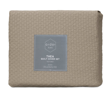 Thea MICROFIBRE QUILT COVER SET - QUEEN