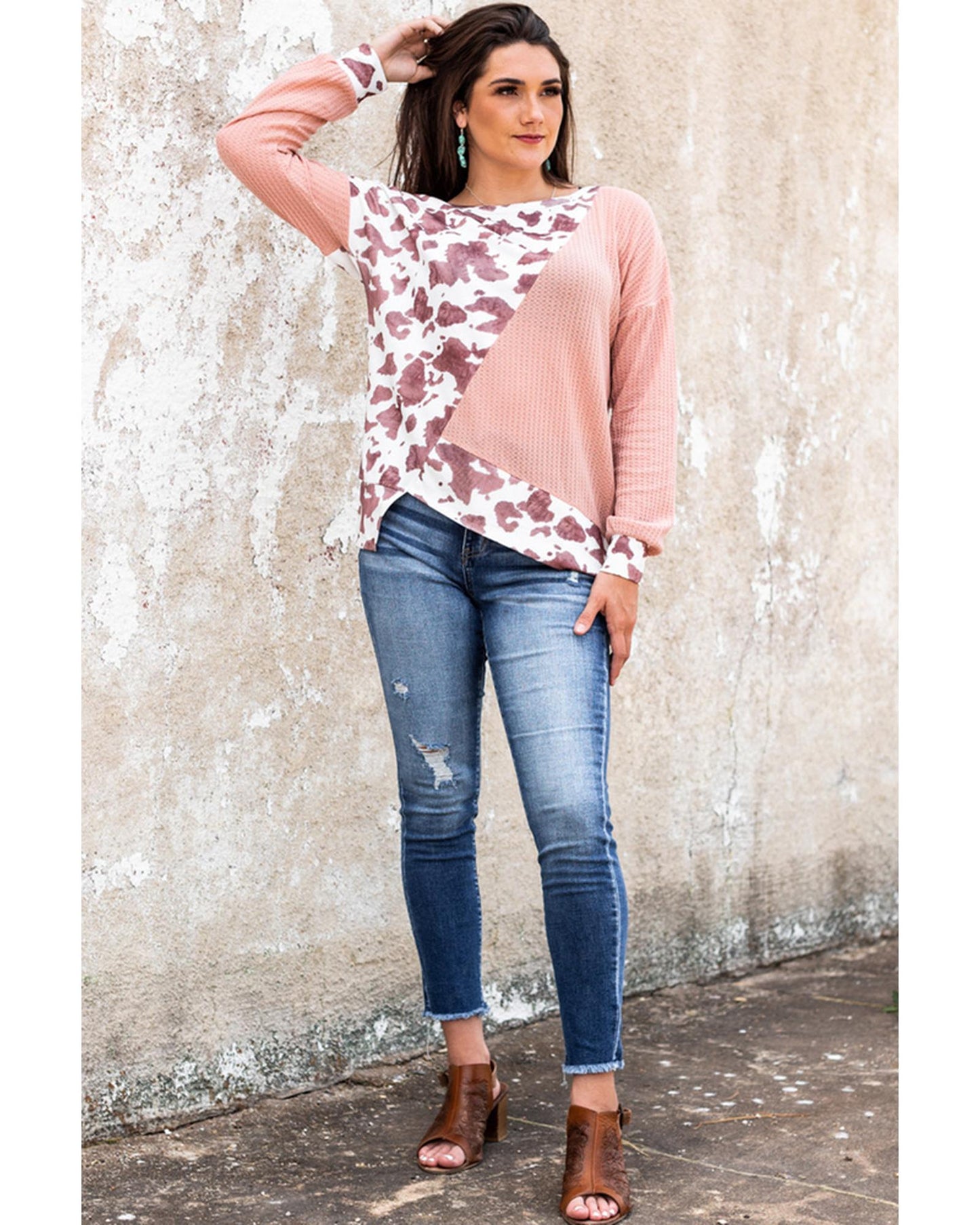 Azura Exchange Asymmetrical Long Sleeve Top - S