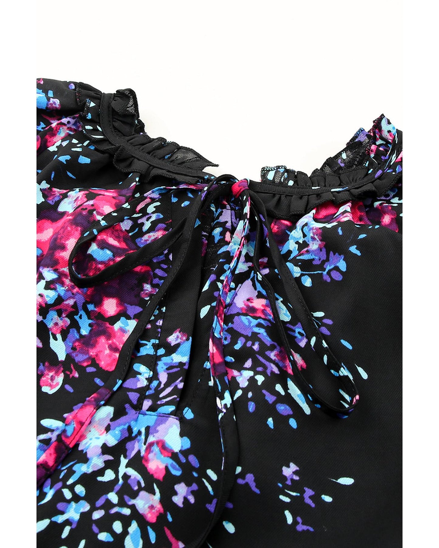 Azura Exchange Butterfly Sleeves Tie-dye Print Blouse - S