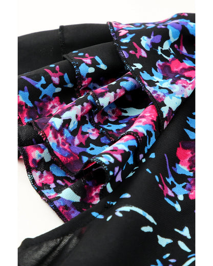 Azura Exchange Butterfly Sleeves Tie-dye Print Blouse - S