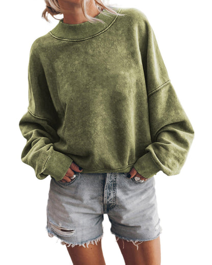 Azura Exchange Drop Shoulder Crew Neck Pullover Sweatshirt - XL