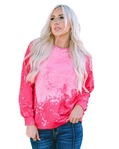 Azura Exchange Long Sleeve Tie Dye Pullover Sweatshirt - L
