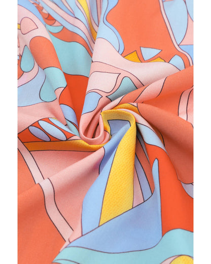 Azura Exchange Abstract Geometric Print Oversized Shirt - M