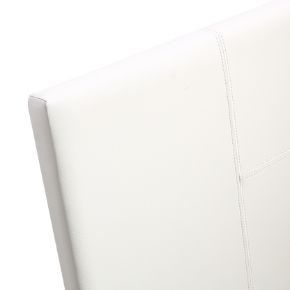 Single PU Leather Bed Frame White
