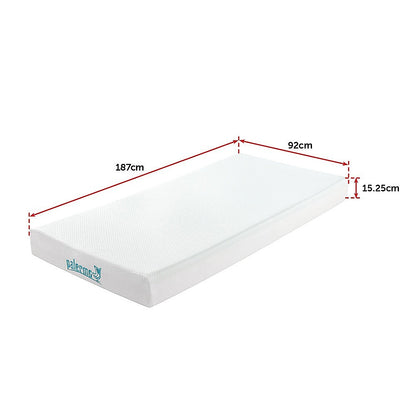Palermo Single Mattress Memory Foam Green Tea Infused CertiPUR Approved