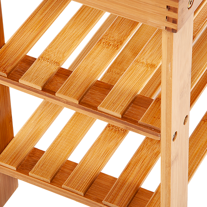 3 Tier Shoe Rack Bamboo Wooden Storage Shelf Stand Bench Cabinet Organiser