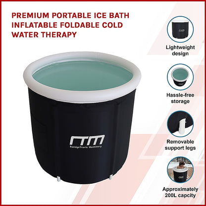 Premium Portable Ice Bath Inflatable Foldable Cold Water Therapy