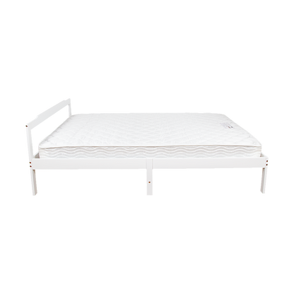 Double Wooden Bed Frame Home Furniture White