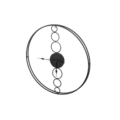 Artiss 75CM Wall Clock No Numeral Large Round Metal Luxury Home Decor Black