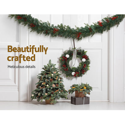 Jingle Jollys Christmas Garland with Wreath Set
